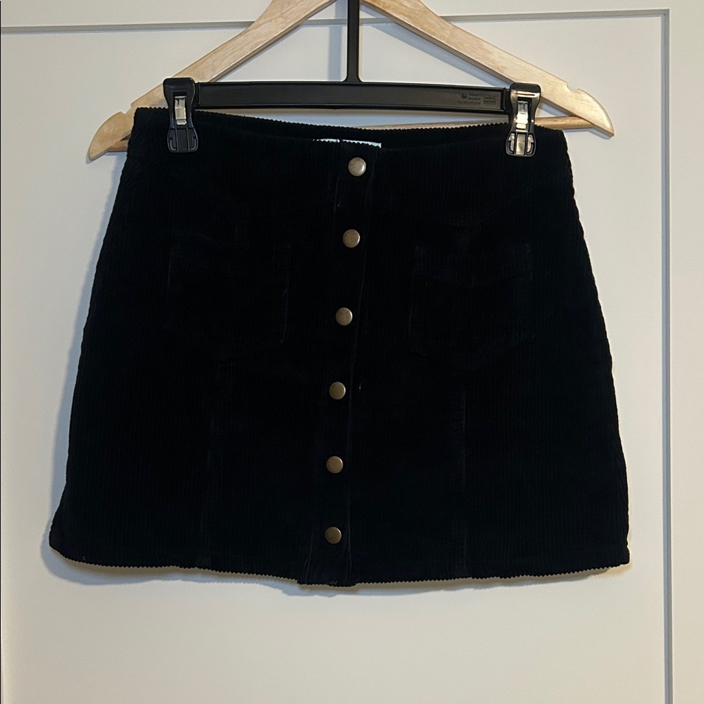She + Sky Midnight Corduroy Mini Skirt